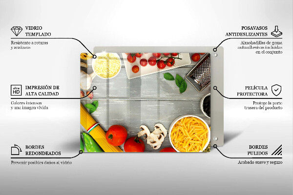 Cubre vitrocerámica comida de cocina