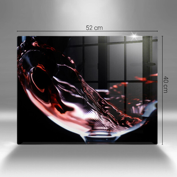 Cubre vitrocerámica Una copa de vino tinto