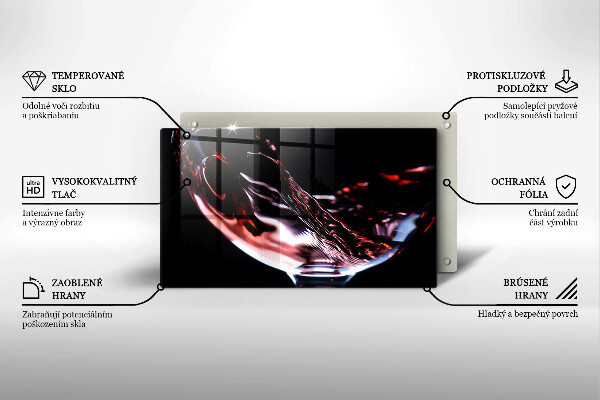 Cubre vitrocerámica Una copa de vino tinto