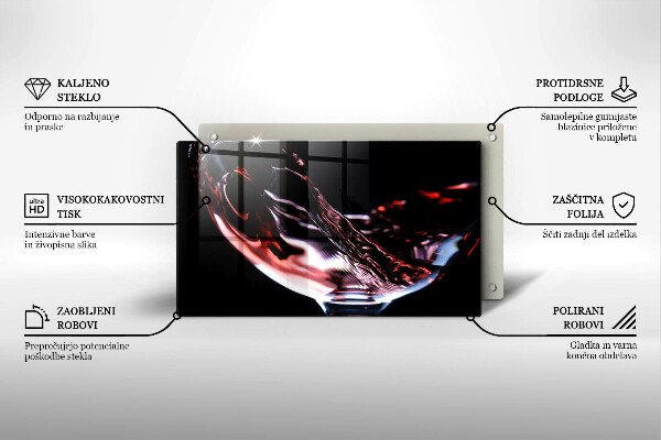 Cubre vitrocerámica Una copa de vino tinto