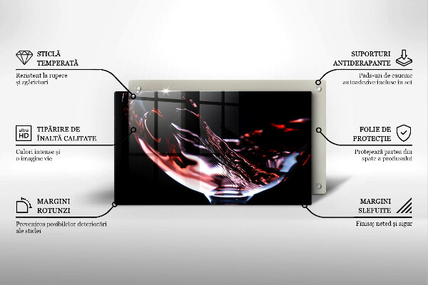 Cubre vitrocerámica Una copa de vino tinto