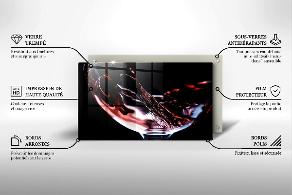 Cubre vitrocerámica Una copa de vino tinto