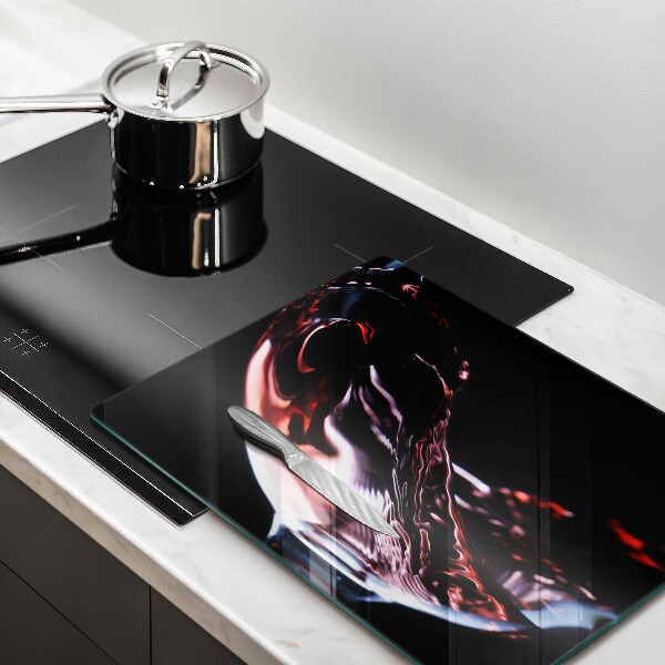 Cubre vitrocerámica Una copa de vino tinto