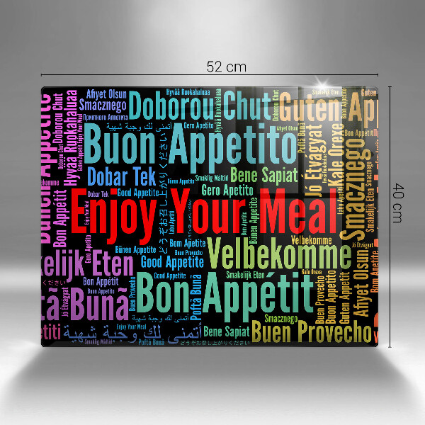 Cubre vitrocerámica Subtítulos Buen provecho idiomas