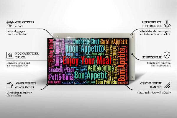Cubre vitrocerámica Subtítulos Buen provecho idiomas