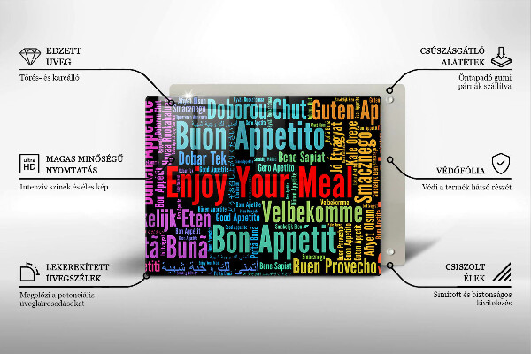 Cubre vitrocerámica Subtítulos Buen provecho idiomas