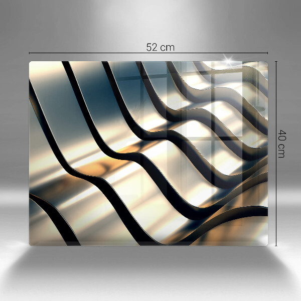 Cubre vitrocerámica formas metálicas 3D