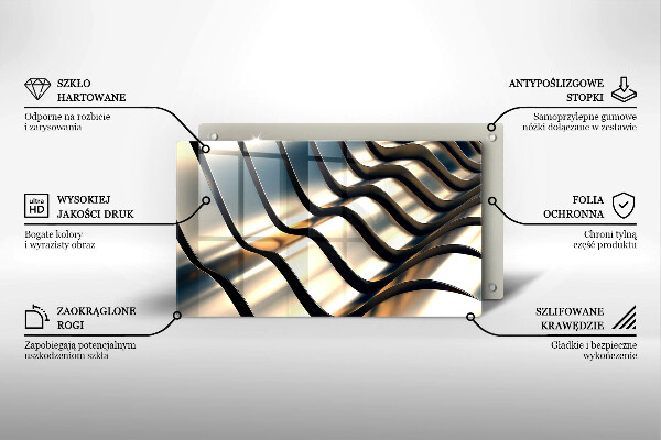 Cubre vitrocerámica formas metálicas 3D