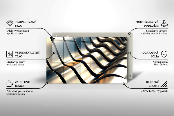 Cubre vitrocerámica formas metálicas 3D