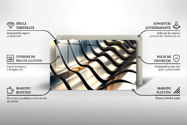 Cubre vitrocerámica formas metálicas 3D