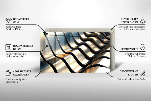 Cubre vitrocerámica formas metálicas 3D