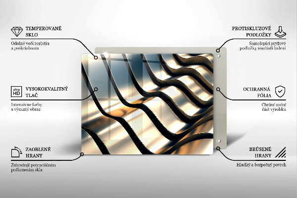 Cubre vitrocerámica formas metálicas 3D