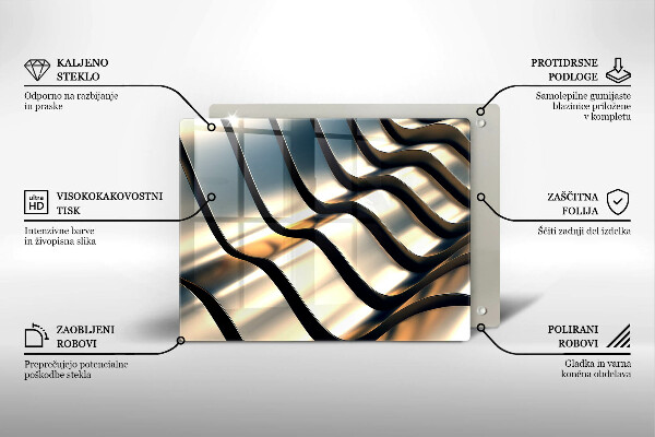 Cubre vitrocerámica formas metálicas 3D