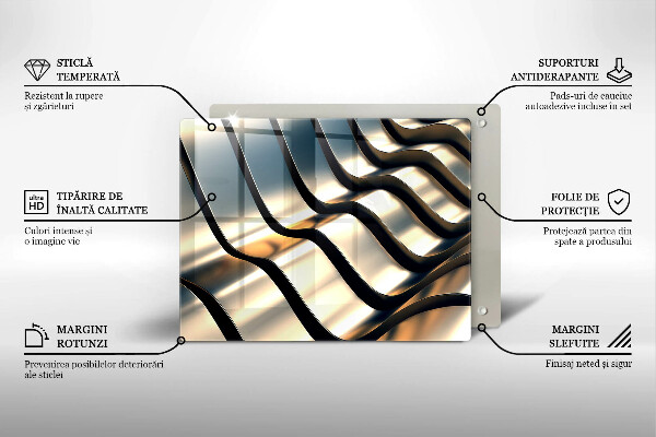 Cubre vitrocerámica formas metálicas 3D