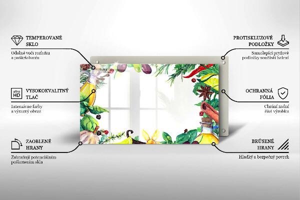 Cubre vitrocerámica comida pintada