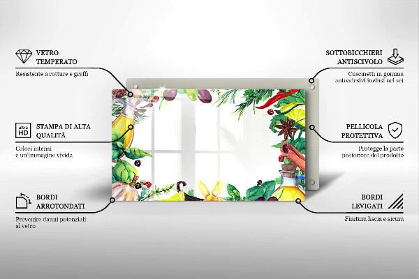 Cubre vitrocerámica comida pintada