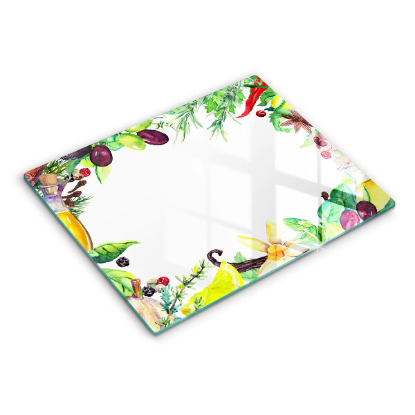 Cubre vitrocerámica comida pintada