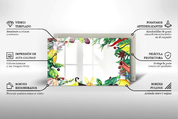 Cubre vitrocerámica comida pintada