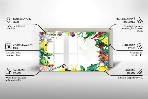 Cubre vitrocerámica comida pintada