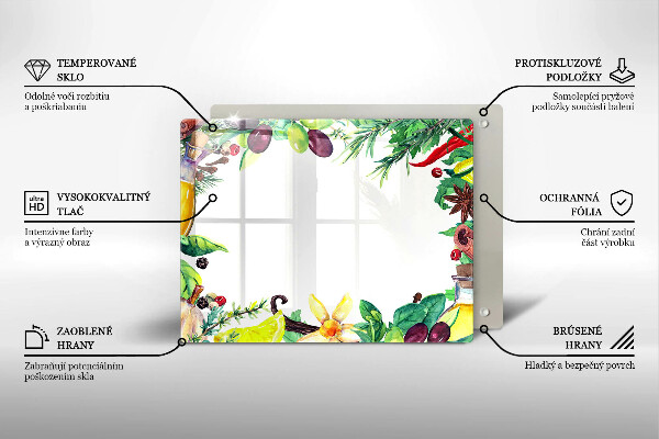 Cubre vitrocerámica comida pintada