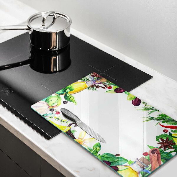 Cubre vitrocerámica comida pintada