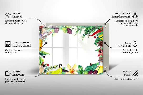 Cubre vitrocerámica comida pintada