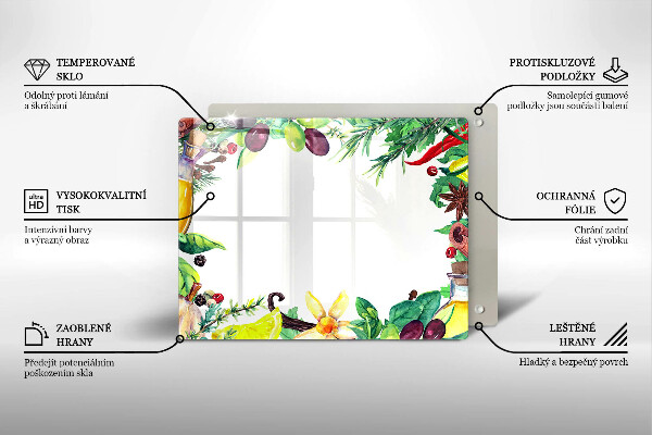 Cubre vitrocerámica comida pintada