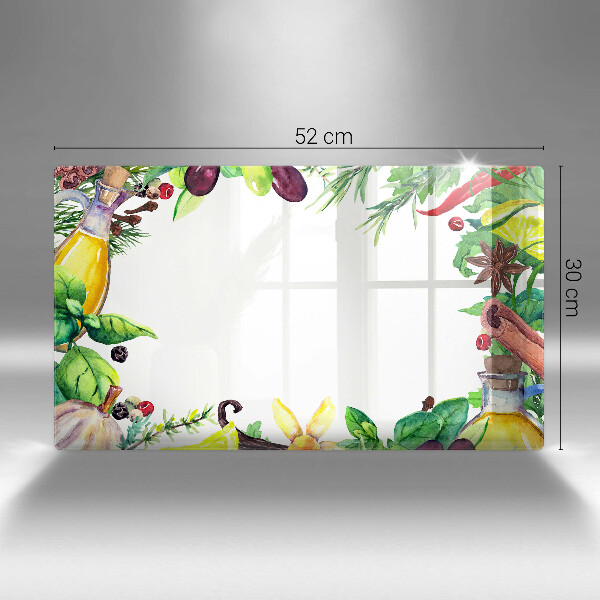 Cubre vitrocerámica comida pintada