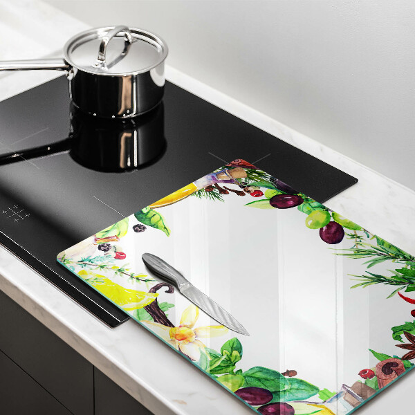 Cubre vitrocerámica comida pintada