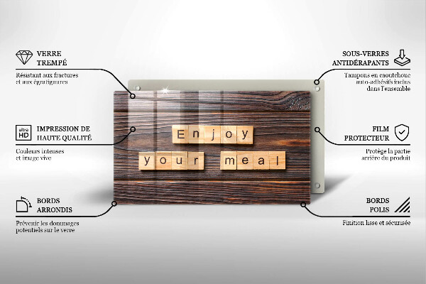 Cubre vitrocerámica Enjoy your meal