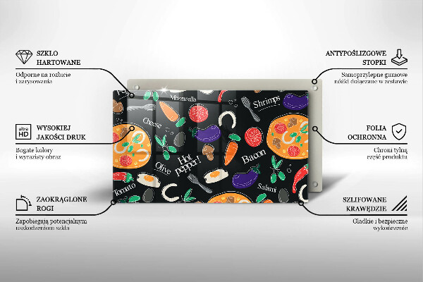 Cubre vitrocerámica Ilustración de comida