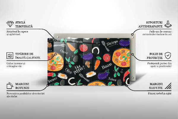 Cubre vitrocerámica Ilustración de comida