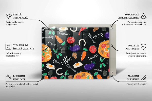 Cubre vitrocerámica Ilustración de comida