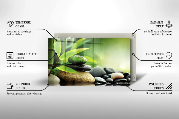 Cubre vitrocerámica piedras de bambú zen