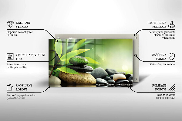 Cubre vitrocerámica piedras de bambú zen