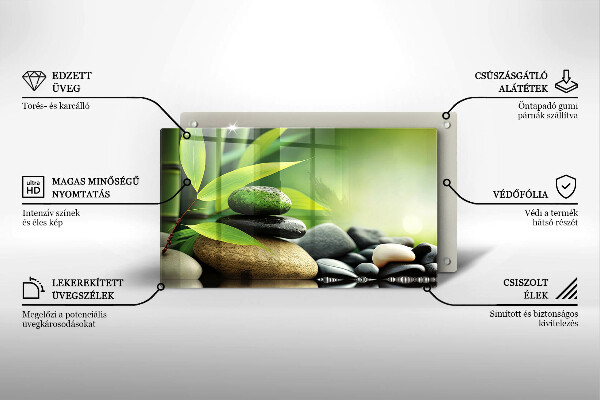 Cubre vitrocerámica piedras de bambú zen