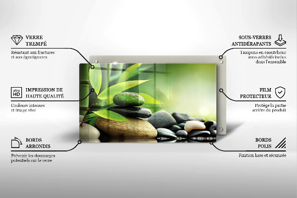 Cubre vitrocerámica piedras de bambú zen