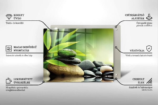 Cubre vitrocerámica piedras de bambú zen