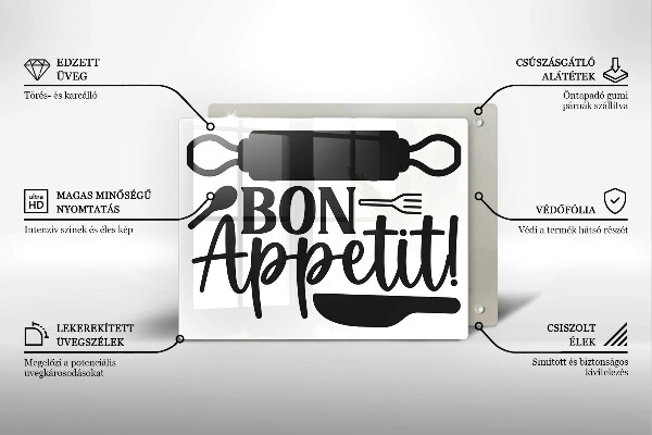 Cubre vitrocerámica Inscripción de Bon Appetit