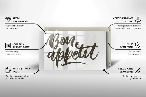 Cubre vitrocerámica Iscrizione Bon Appetit