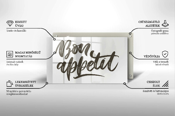 Cubre vitrocerámica Iscrizione Bon Appetit