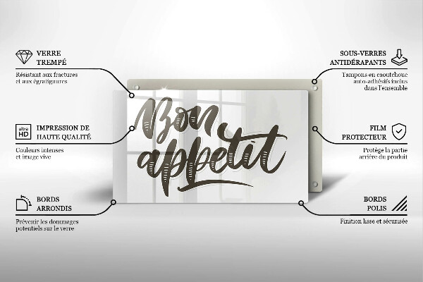 Cubre vitrocerámica Iscrizione Bon Appetit