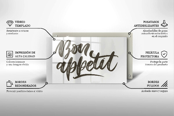 Cubre vitrocerámica Iscrizione Bon Appetit