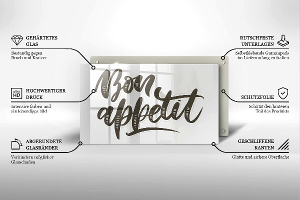 Cubre vitrocerámica Iscrizione Bon Appetit