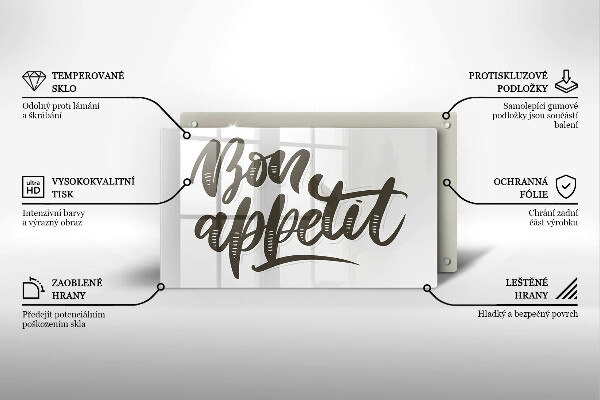 Cubre vitrocerámica Iscrizione Bon Appetit