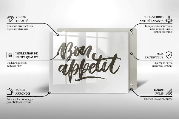 Cubre vitrocerámica Iscrizione Bon Appetit