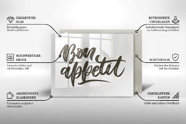 Cubre vitrocerámica Iscrizione Bon Appetit