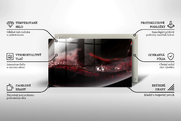 Cubre vitrocerámica Vino tinto en una copa