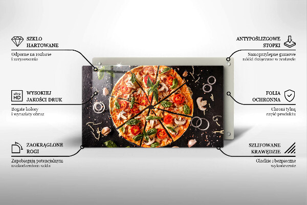 Cubre vitrocerámica Pizza con champiñones