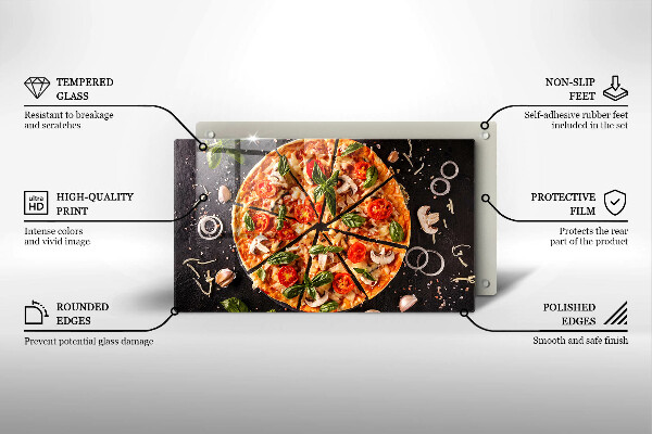 Cubre vitrocerámica Pizza con champiñones